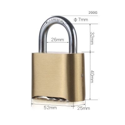 Outdoor Lock No Key 4 Digit Combination Coded Padlock, Waterproof Rustproof BrBig Size Copper For Fence Warehouse Door Locks