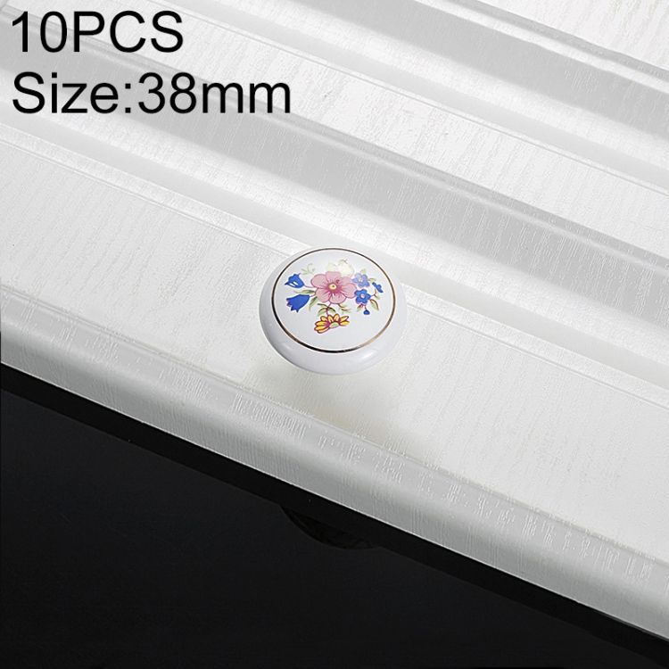 10 PCS 5085 Single Hole Ceramic Cabinet Handle