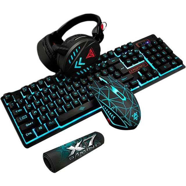 4pcs Set K59 Mechanical Wired Usb Keyboard Illuminated