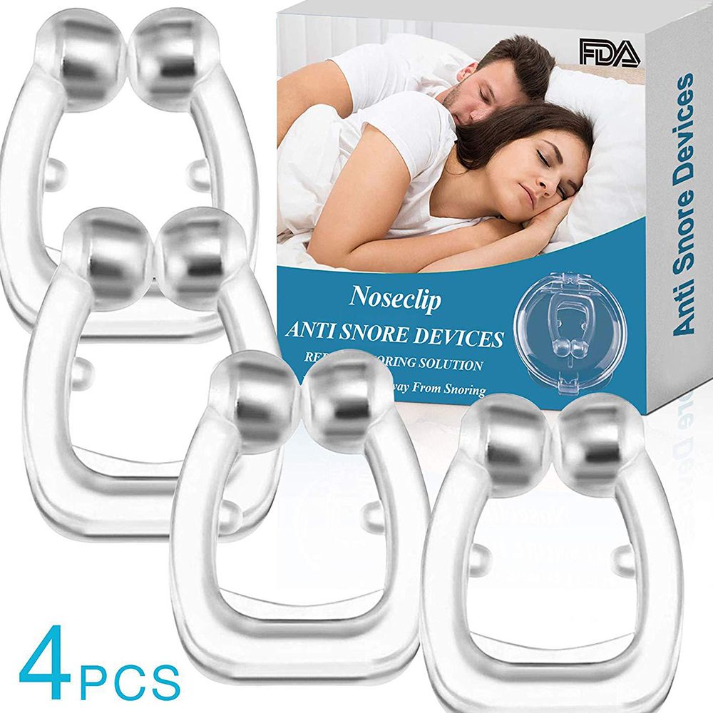 4Pcs Silicone Magnetic Stop Snoring Device Anti Snore Clip Professional Sleeping Aid Relieve Snore Latest Anti Snoring Devices