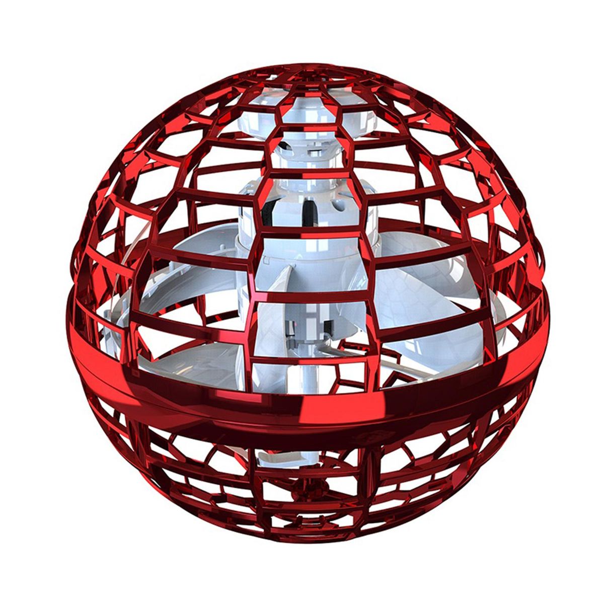 TESIMAI Flying Ball Boomerang Spinner Dynamic RGB Lights Double Pass (Red ball)