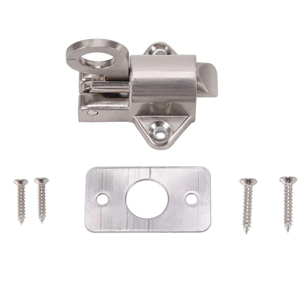 Lock Window Gate Security Pull Ring Spring Bounce Door Bolt Safety Latch Hasp Sliding Aluminum Latch Lock