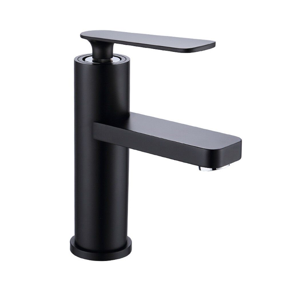 Home Kitchen Bathroom Basin Sink Water Faucet Single Handle Hot Cold Water Mix Faucets Wash Tap Black