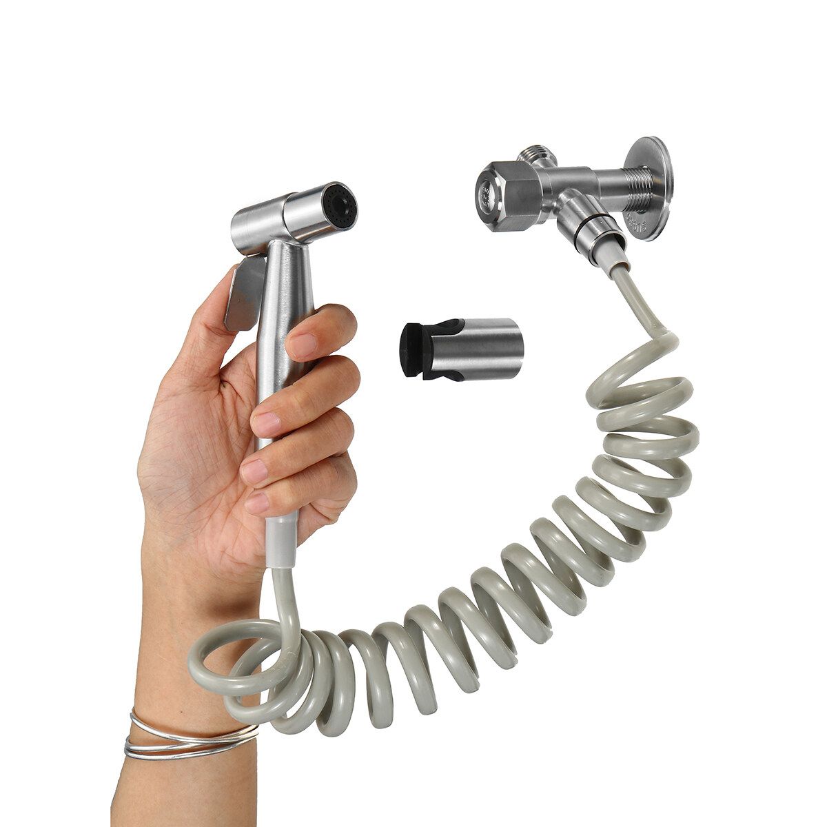 Handheld Toilet Bidet Sprayer Set Kit Stainless Steel Hand Bidet Faucet For Bathroom Hand Sprayer Shower Head Self Cleaning