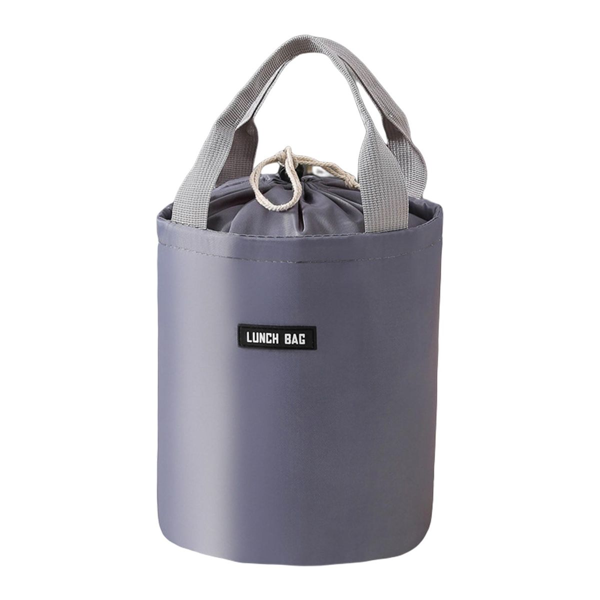 Lunch Bag Round Thermal Jar Container Grey