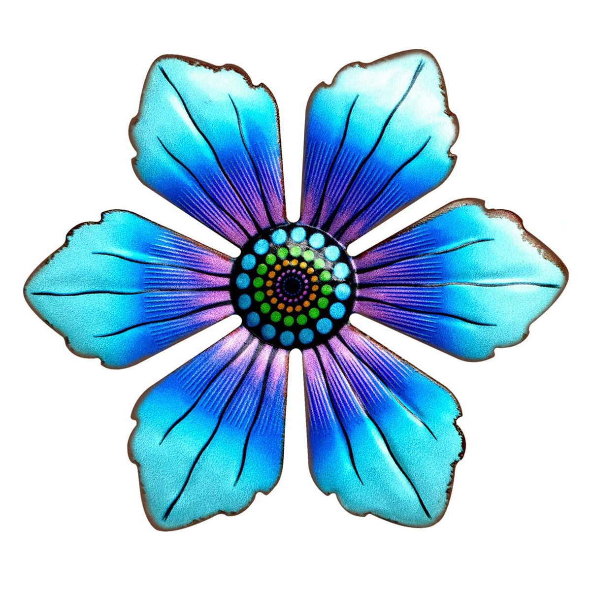 Wall Decor Three-dimensional Metal Ornament Wall Decor Blue