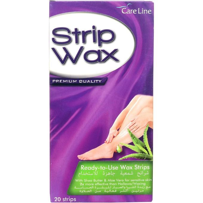 Care Line Strip Wax, 20 Count With Shea Butter And Aloe Vera