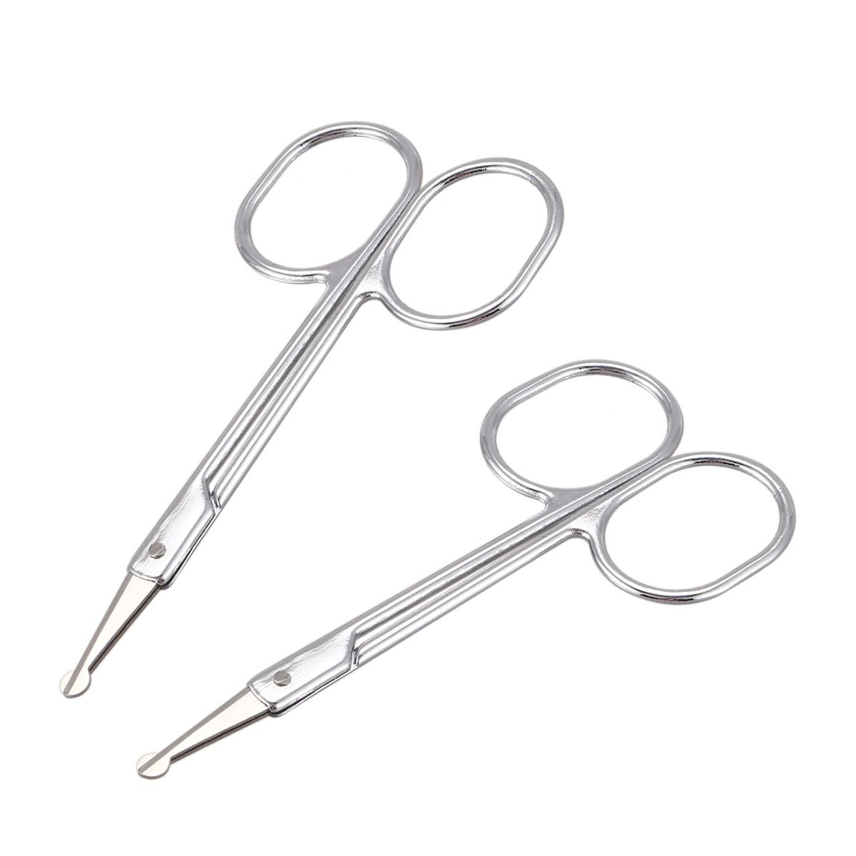 Round Tip Eyebrow Nose Hair Trimming Trimmer Scissors