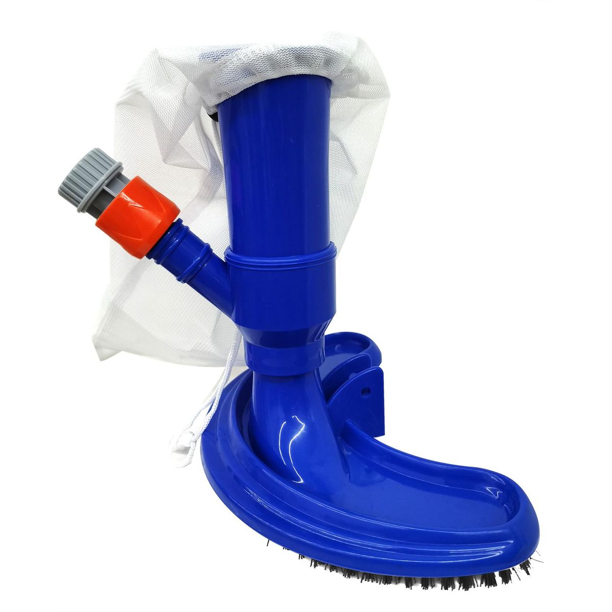Swimming Pool Vacuum Cleaner Head Brush Pool Cleaning Tool with Mesh Bag Suction Cleaning Brush for Small Pools Pond Fountain Spa (US Connector)