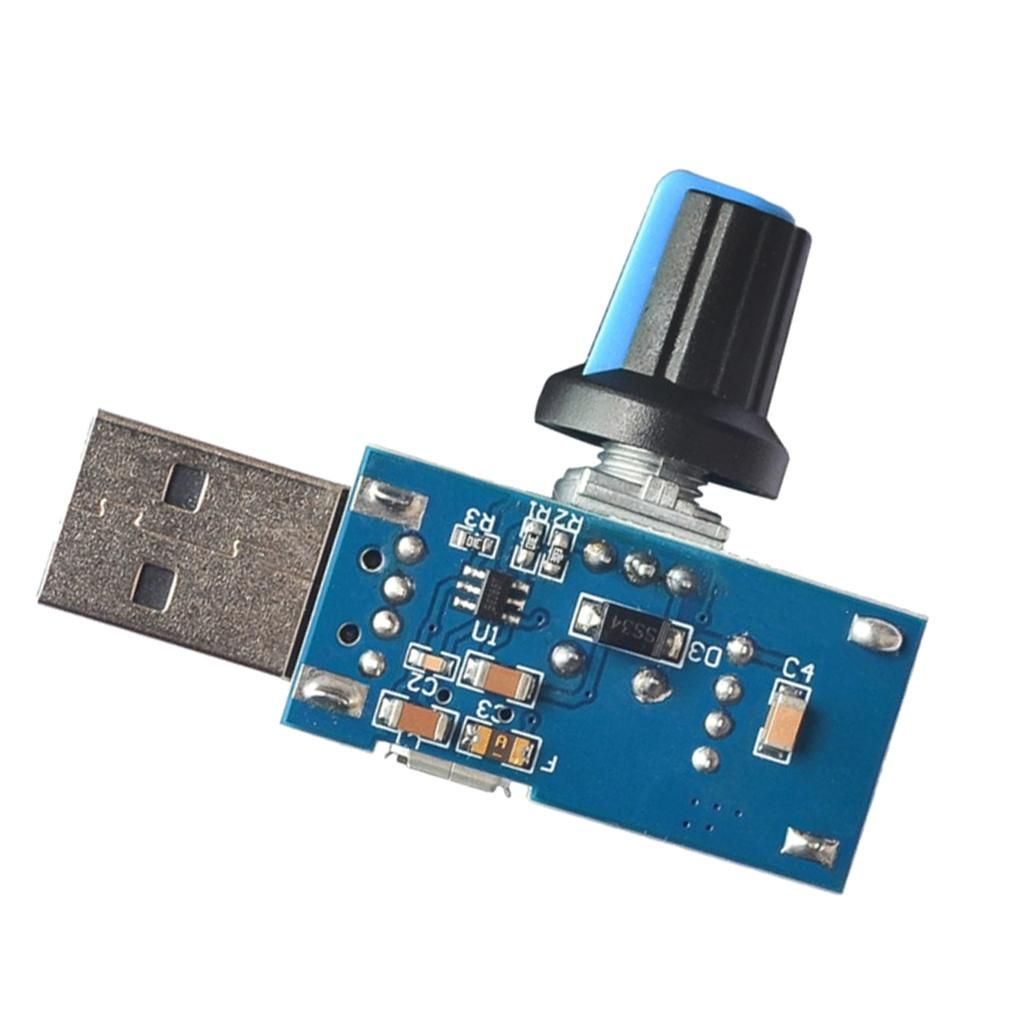 Mini Mute USB Fan Speed Controller Volume Regulator Switch Knob DC4V