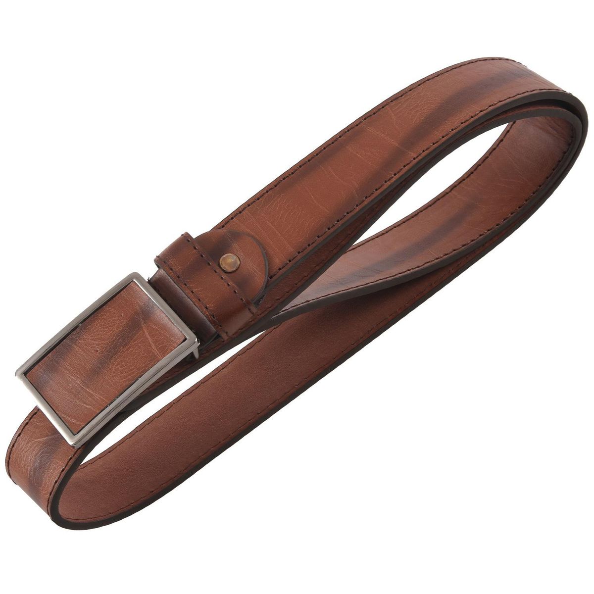 Men's Leather Belt Metal Buckle Automatic Clasp 39-43 inch