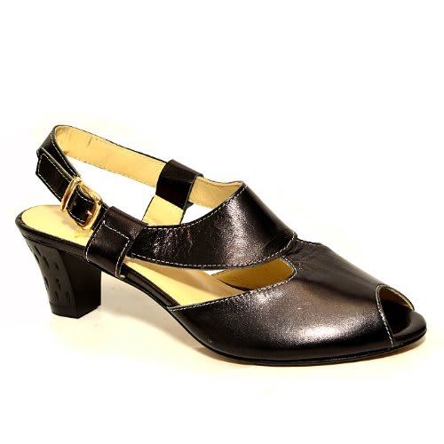 Italian Leather Sandals - Black