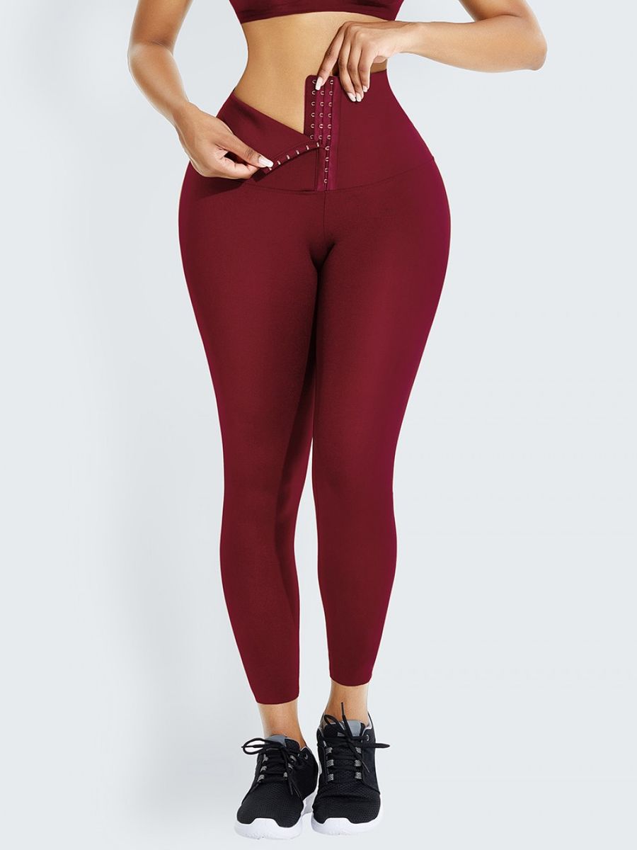 WAISTRAINER LEGGINGS ( WINE COLOR)