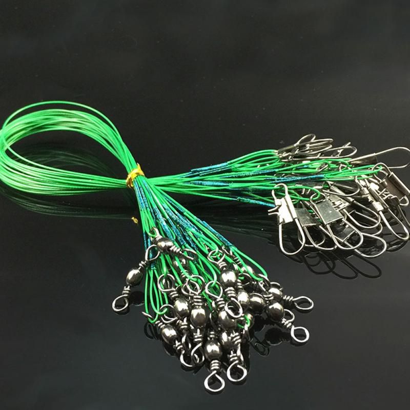 Line Leash Lure Line Trace Wire Leader Swivel Snap