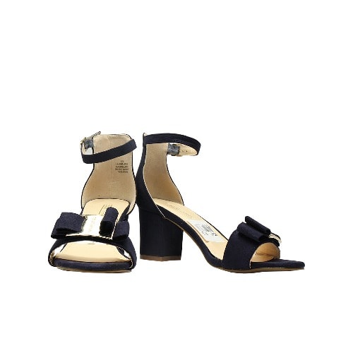 Ladies Blue Heels Bow Sandal