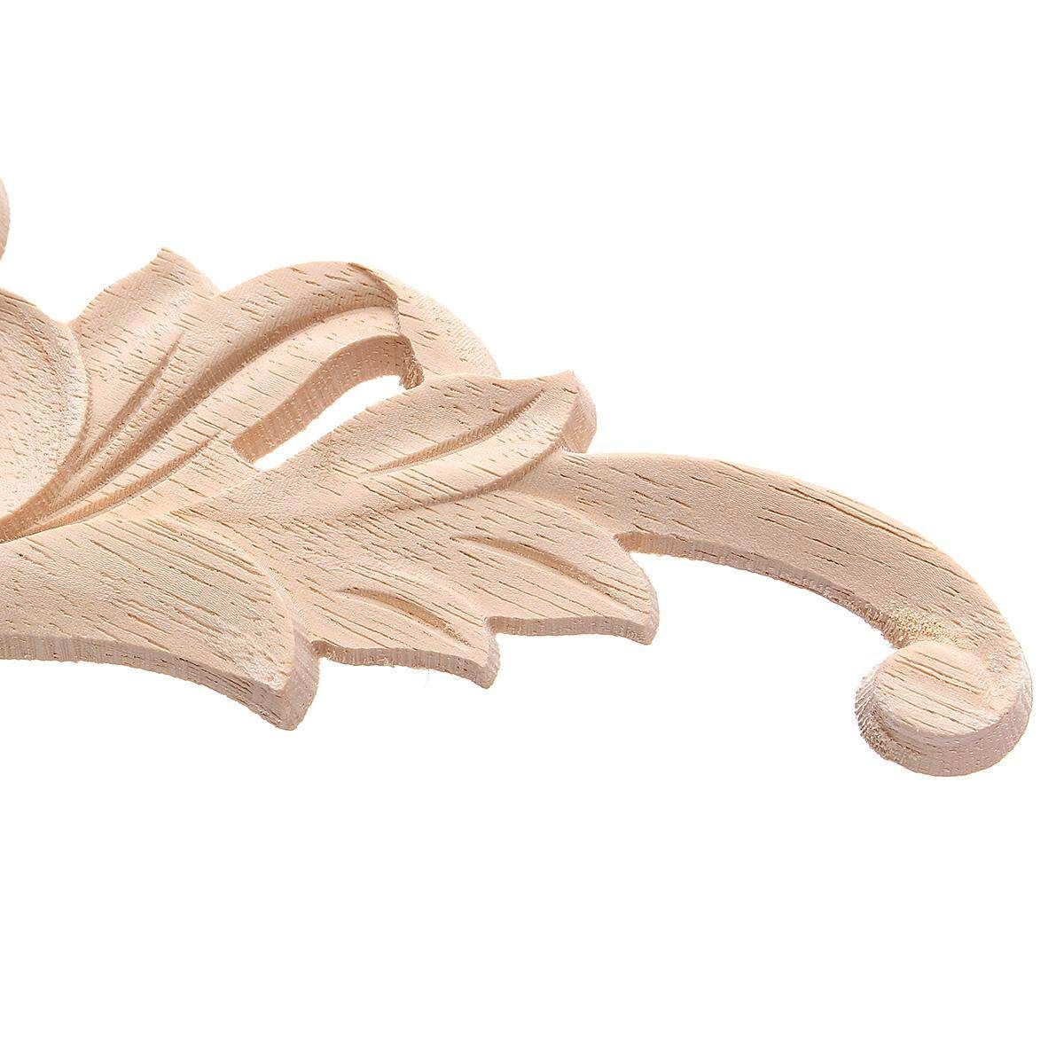 Unpainted Wood Carved Applique Frame Corner Onlay Furniture Craft Home Art Decor 40*7.5cm 40cmx7.5cm