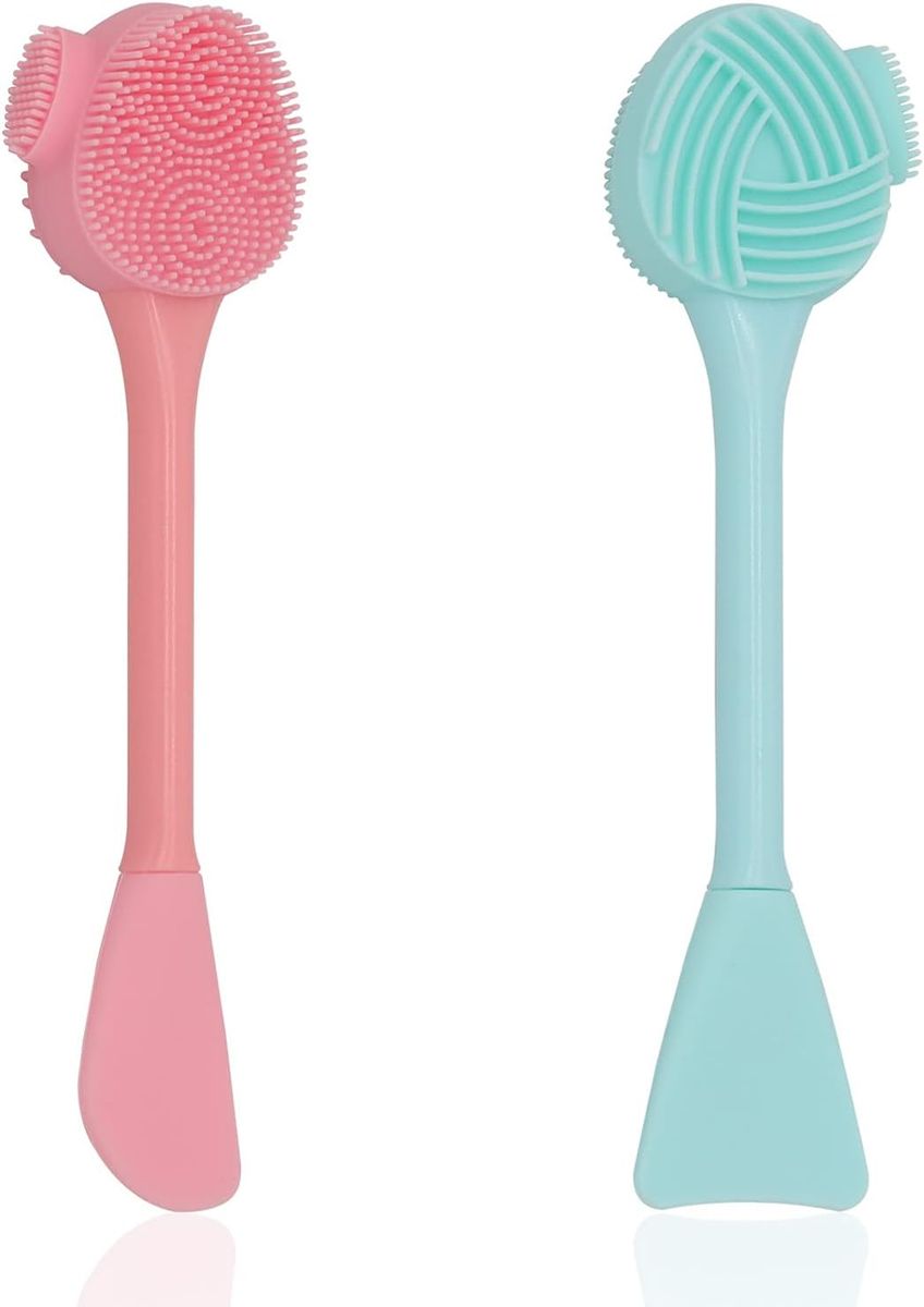 Silicon 3in1 Exfoliating Face Srubber Sponge 2Pcs