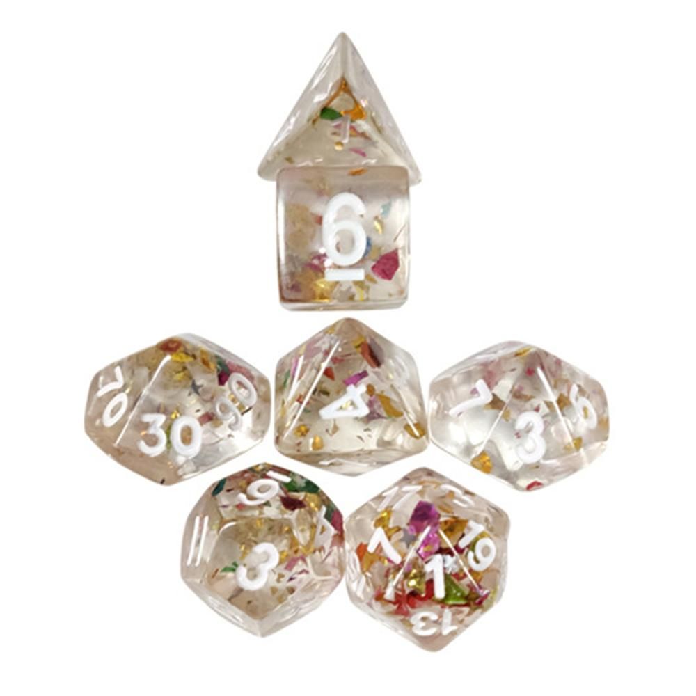 And High Quality 7pcs/set D20 Polyhedral Dice 20 Sided Role