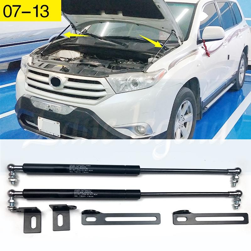 For Toyota Highlander 2007-2019 2TH 3TH Car Bonnet Hood Support Hydraulic Rod  Bars Lift Spring Shock Bracket Car Styling