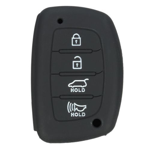 SILICONE REMOTE KEY COVER CASE FOB FIT FOR HYUNDAI ELANTRA SONATA TUCSON I40 IX35 (Black)