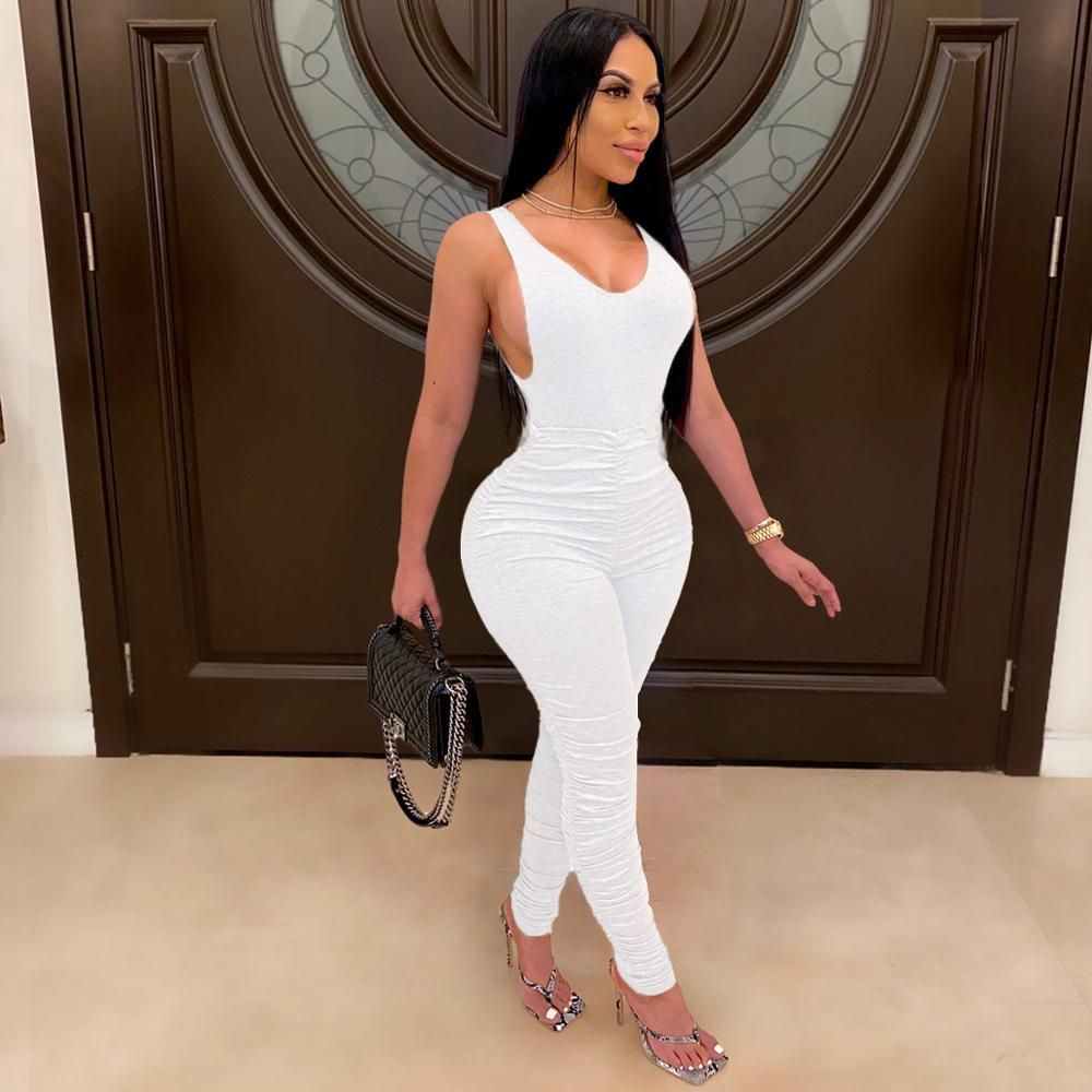 (#1)two Piece Set Women 2 Piece Set Women Stacked Leggings Bodysuit 2 Pieces Sets Women's Outfits Summer Clothes Outfit Wholesale GRE