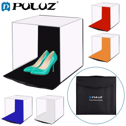 40 by 40cm Foldable Photo Studio Soft Box  + FREE 5 Backgrounds