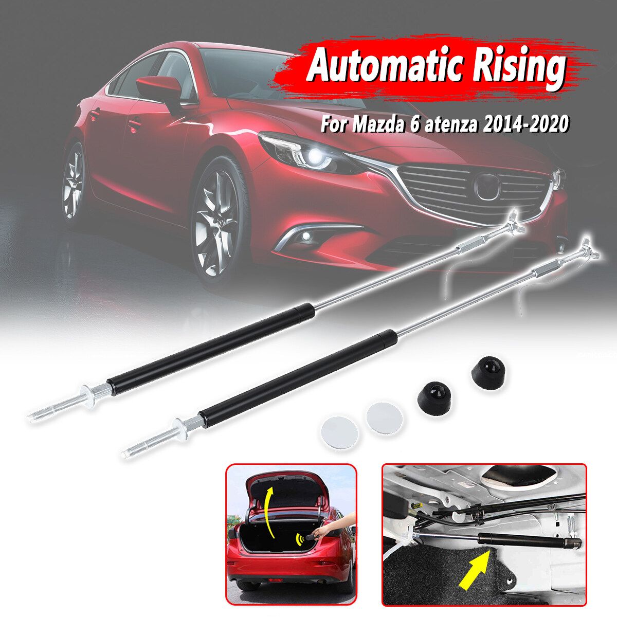 2pcs Tailgate Boot Gas Struts Spring For Mazda 6 Atenza 2014-2020 Automatic