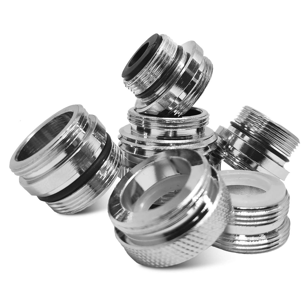 6Pcs Brass Tap Adapters Multiple Size Kitchen Tap Adapter