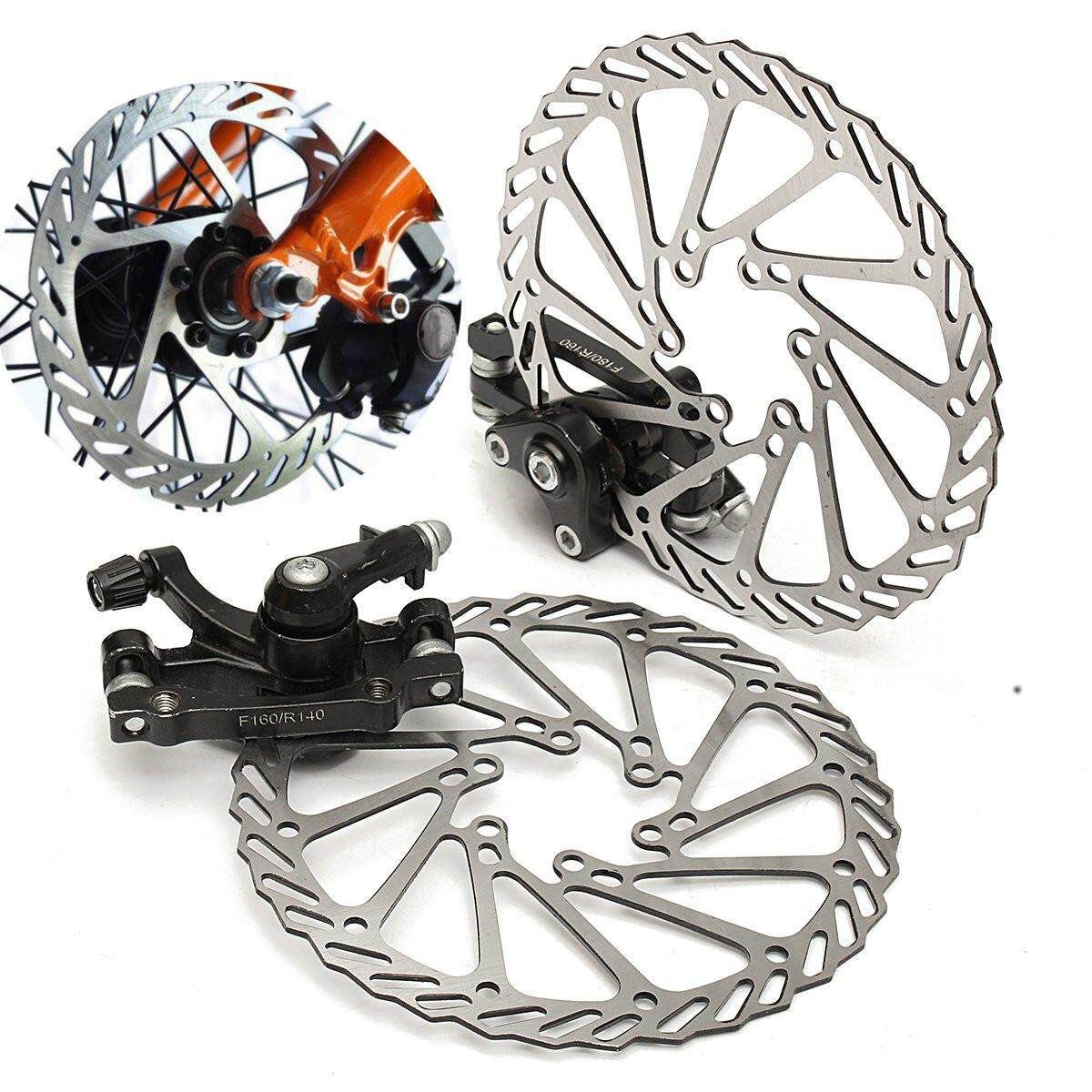2PCS 160MM MTB Bike Mechanical Disc Brake Front And Rear Brake WIth G2 Rotors Set