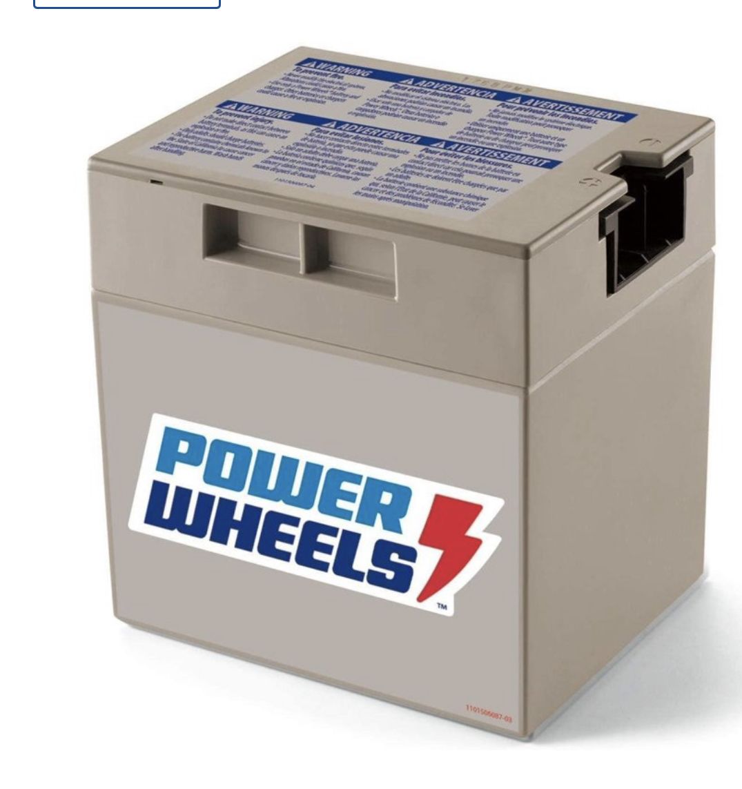 Power Wheels 12-Volt Rechargeable Replacement Battery, Multicolor, Replacement 12-V Battery For Use With Any Power Wheels Vehicle That Requires