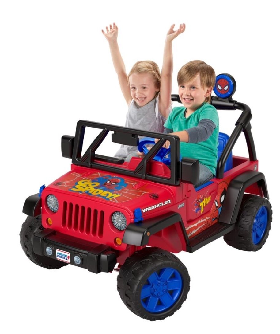 Power Wheels Spider-Man Jeep Wrangler Battery Powered Ride-On Vehicle