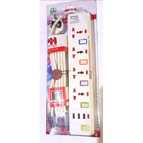 4way Extention SOCKET With 3 USB PORT