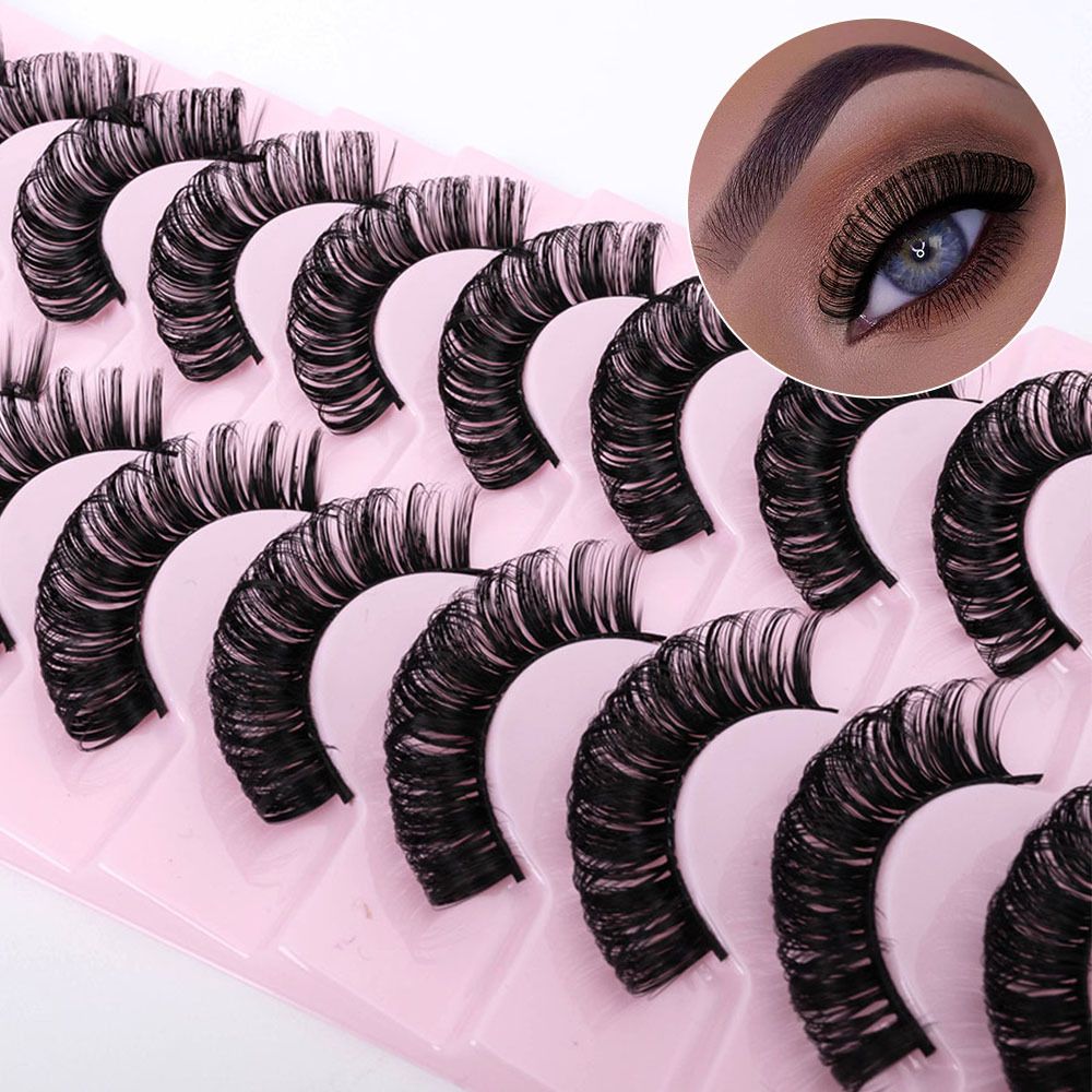 HQ115 3D Russian Natural Curly False Lashes 10Pairs