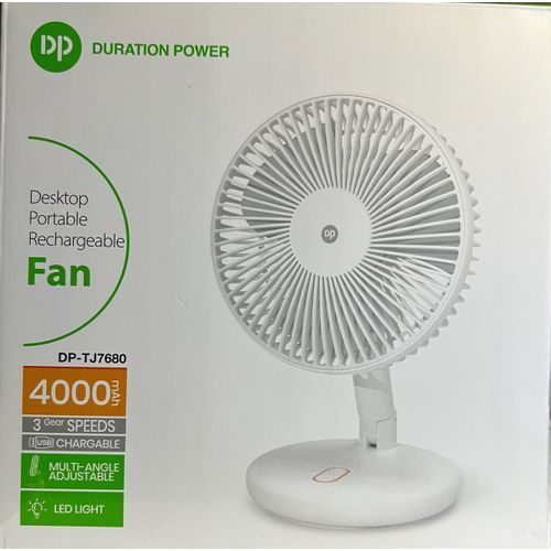 LED Light Rechargeable Table Fan 4000mAh