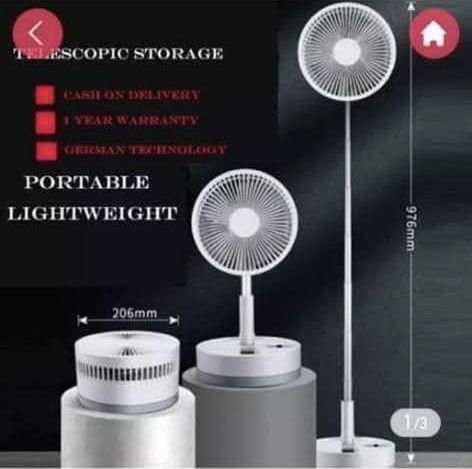 Folding Fan Desk Fan Adjustable Portable Rechargeable Fan