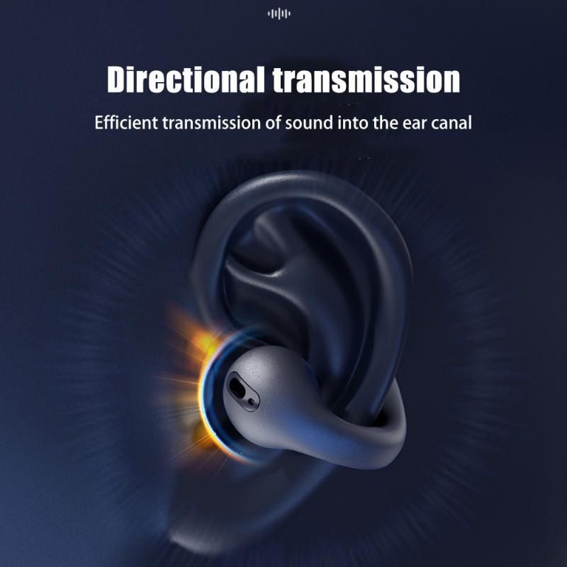 High quality clip-on black Bluetooth wireless music headphones bone conduction headphones
