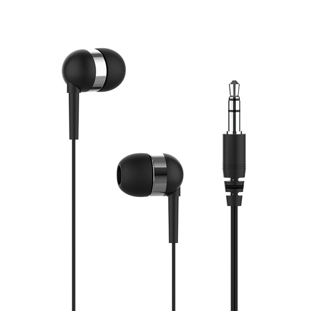 Universal 3.5mm Plug In-Ear Noise Canceling HiFi Wired-Black