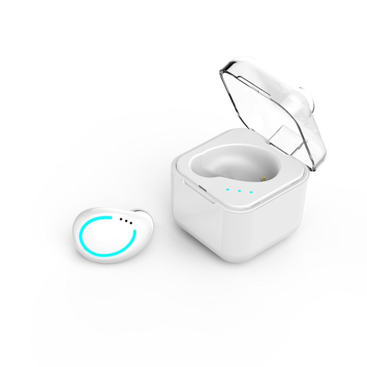 Mini Wireless Bluetooth-compatible 5.0 Single In-Ear-White
