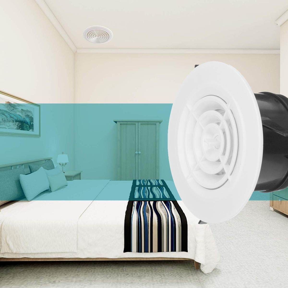 100mm ABS Plastic Air Vent Outlet 100mm Mount Wall Louver Ventilation Grille Cover Antique White