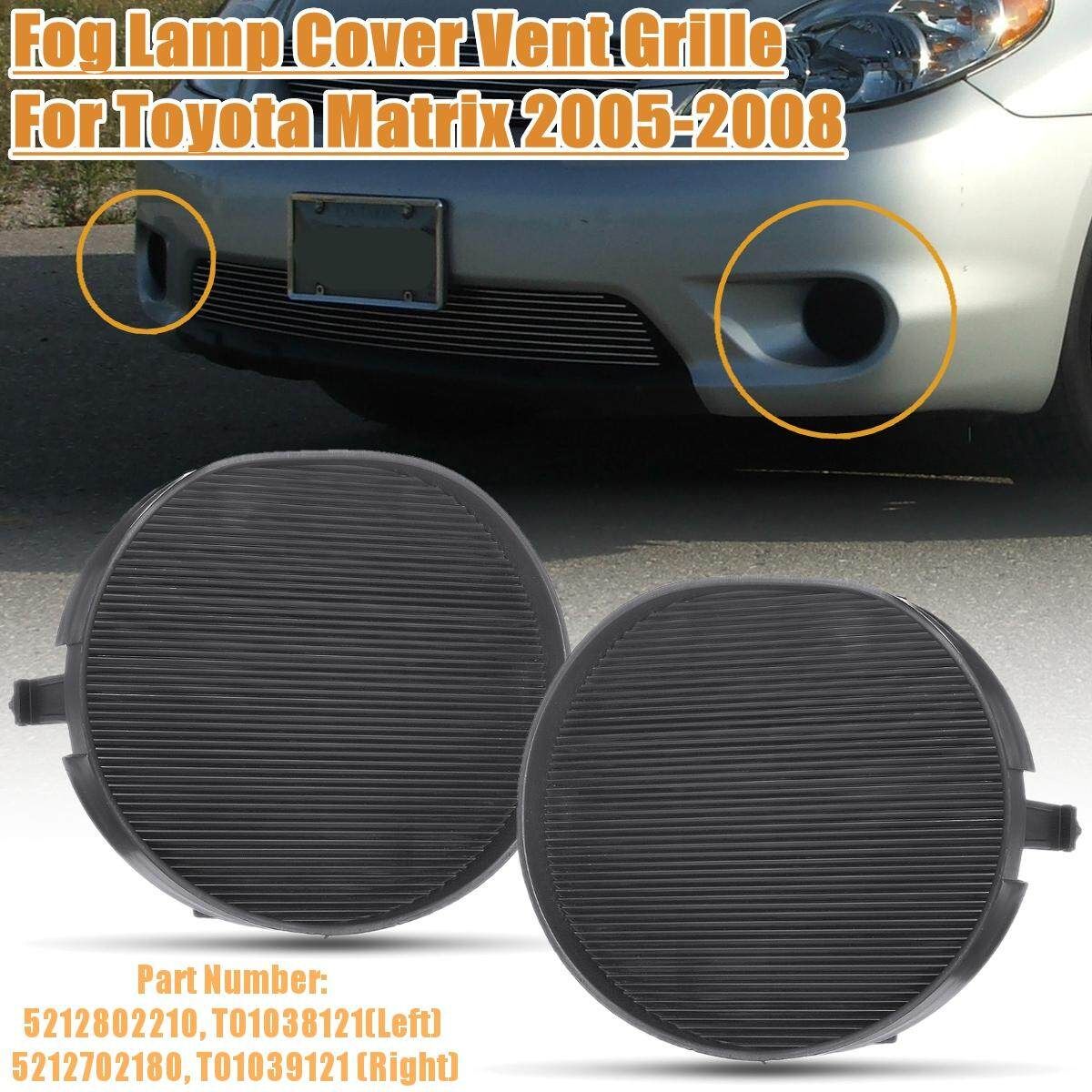 Pair Front Fog Lamp Cover Vent Grille For Toyota Matrix 2005-2008