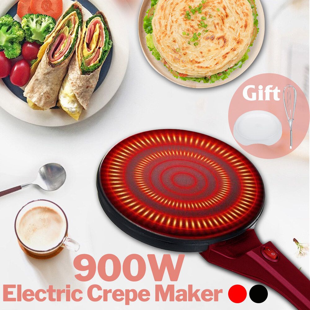 220V 900W Electric Griddle Crepe Maker Non-stick Pan Style 8