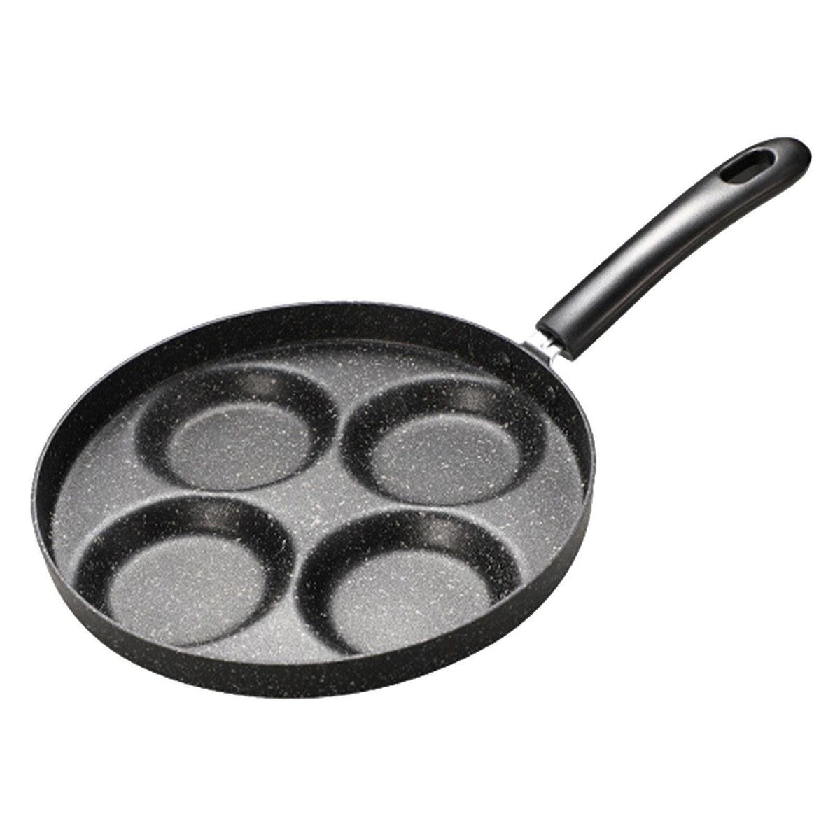 4-Cup Egg Frying Pan Non Stick Egg Cooker Pan 4-Cup Omelette Pan Round Burger Pancake Pan Aluminium Alloy Egg Pan Cookware for Gas Stove