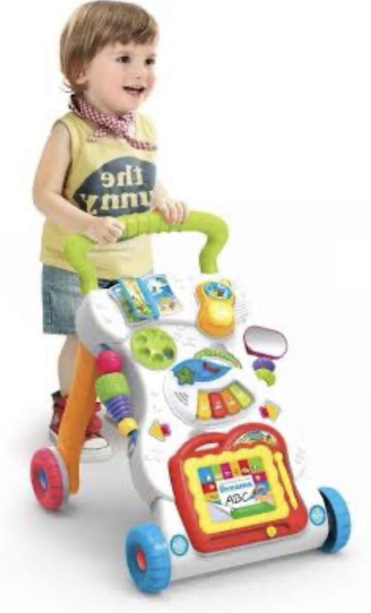 Baby Sit To Stand Interactive Walker With Music And Word-pad