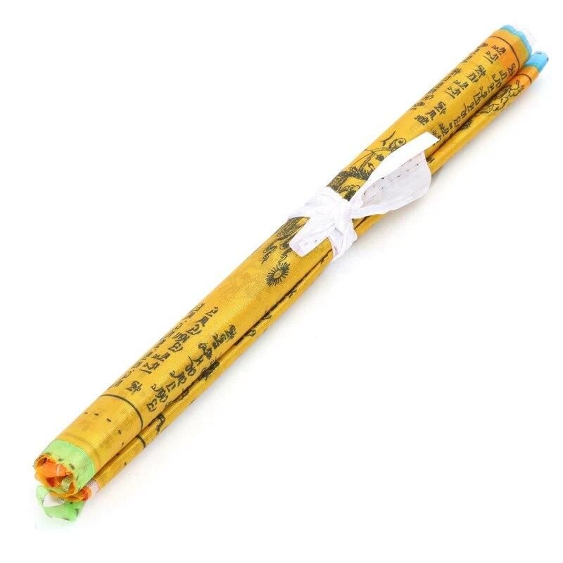Polyester Tibet Style Decorative Flag Accessories27x15cm 1 Set 20pcs Artificial Silk Tibet Lung Ta Banner Scriptures Streamer