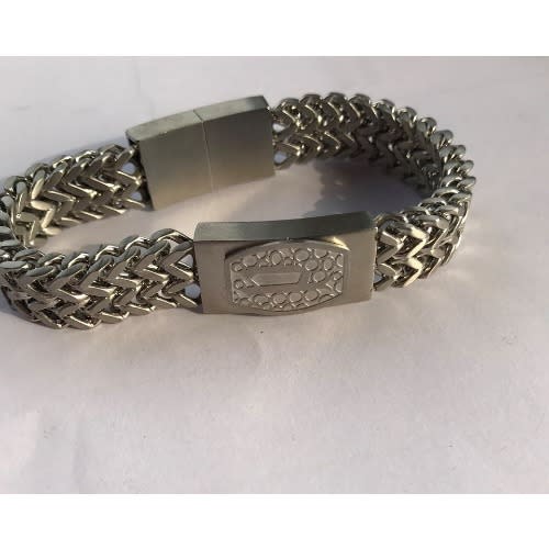 Men's Steel Link Bracelet - Silver
