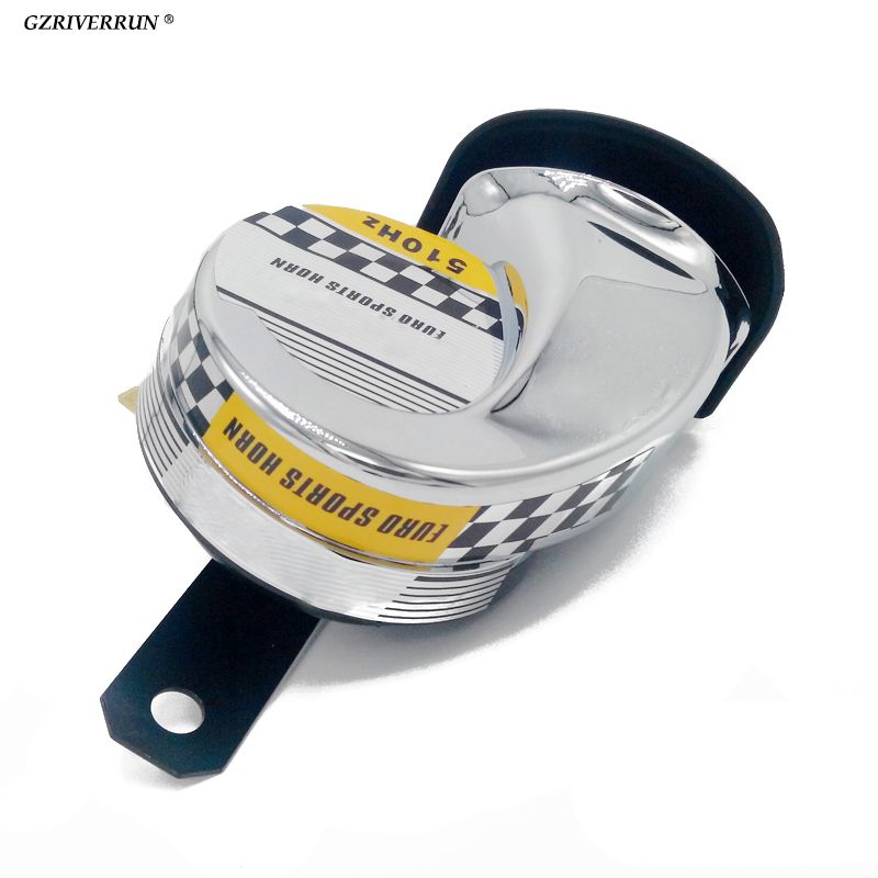 Motorcycle DC12V Universal Horn 510Hz High Frequency Chrome Moped Scooter Moto ATV GoKart