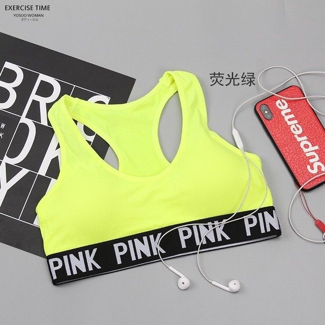 Yoga Set Gym Set Women Workout Clothes Wear 2 Green Bra_M
