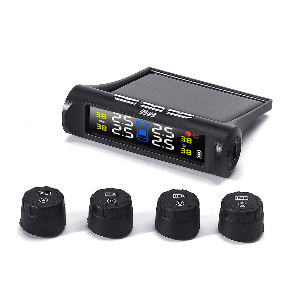 Imars 5v Car Solar Wireless Tpms Tyre Tire Pressure Monitor