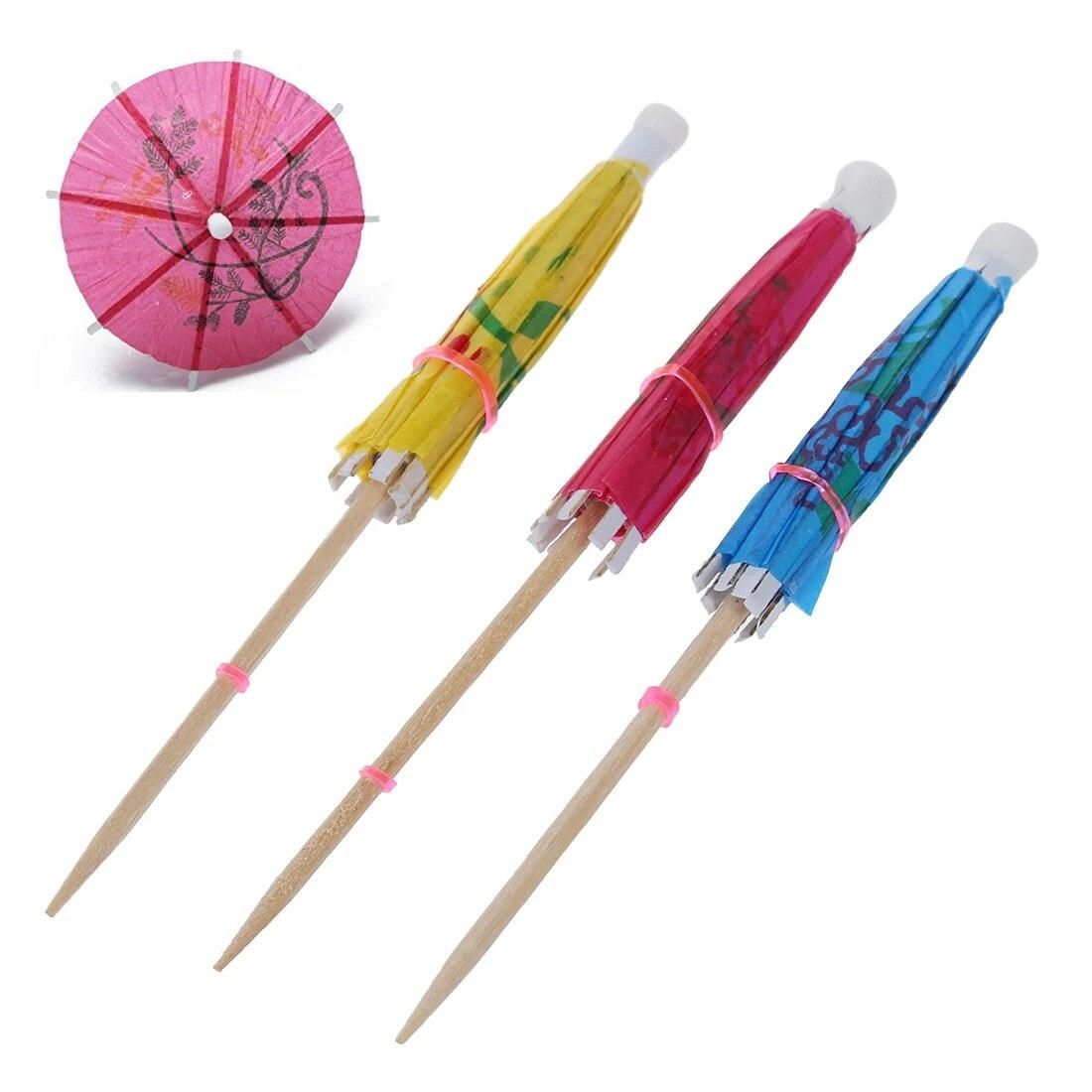 Hot Sale 144 Paper Tropical Hawaiian Cocktail Drink Parasol Umbrella