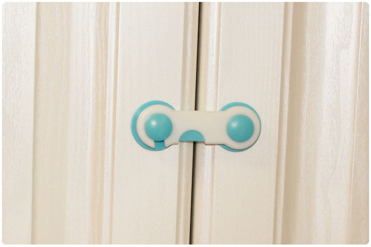Safety Cabinet Locks 4 Pcs Children Drawer Cupboard Refrigerator Door Desk Plastic Protection